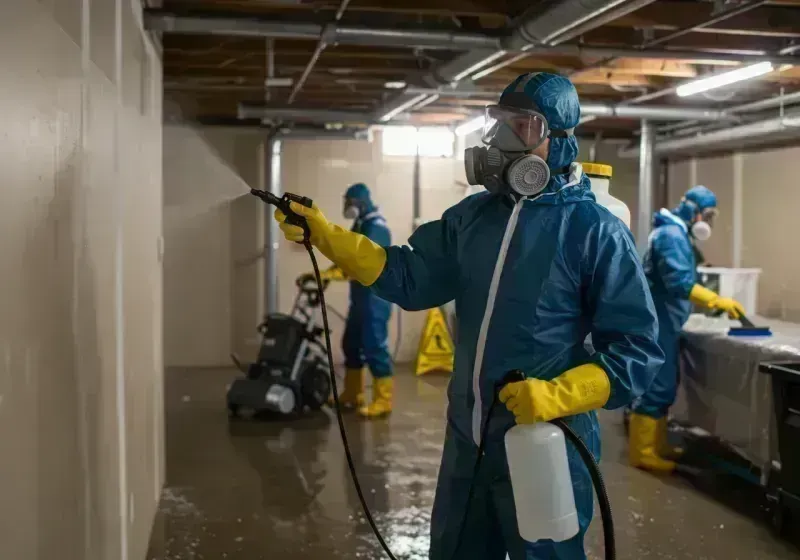 Basement Sanitization and Antimicrobial Treatment process in La Palma, CA